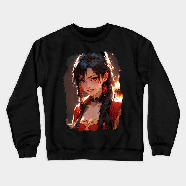 Portrait of a Chinese Girl Crewneck Sweatshirt by Kyauto